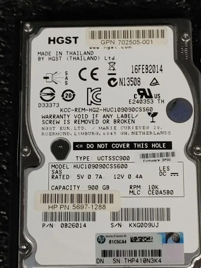 Жёсткий диск HP 697389-001 900GB 6G 10K 2.5 SFF SAS HDD (M6710) Hard Disc Drive — фото лота 2