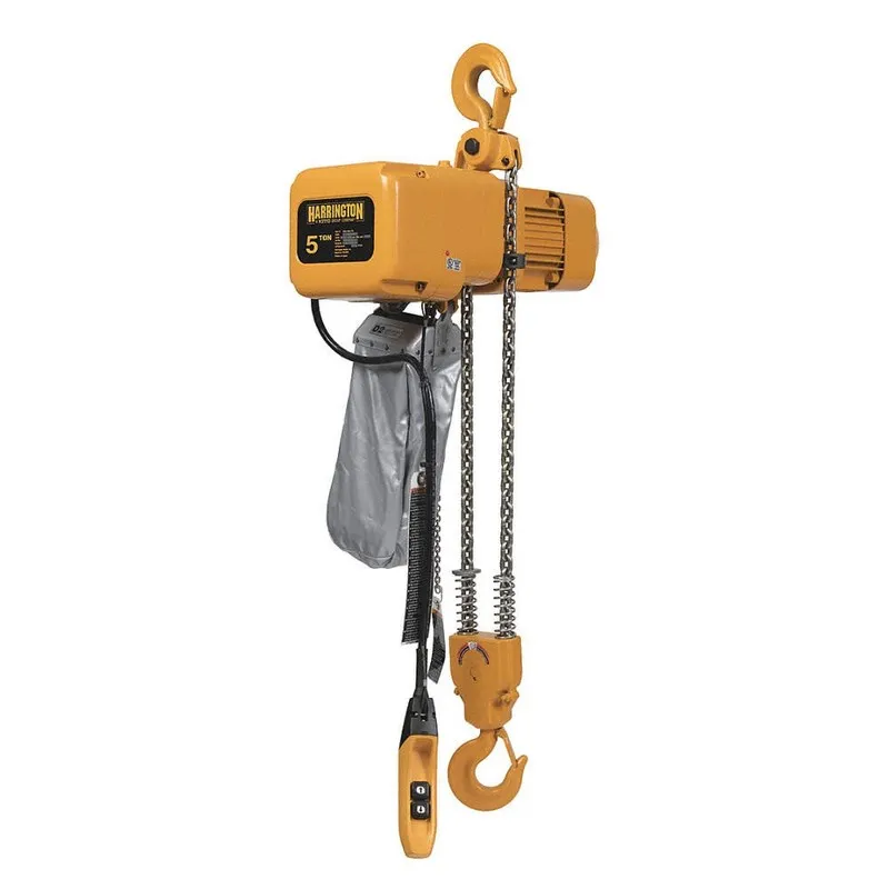 Таль Harrington Ner050l-10 Electric Chain Hoist, 10, 000 Lb, 10 Ft, Hook Mounted — фото лота 1