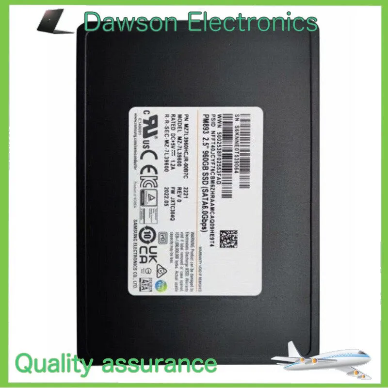 SSD-накопитель Samsung PM893 960GB SSD 2.5" SATA 6Gb/s MZ-7L39600 MZ7L3960HCJR-0