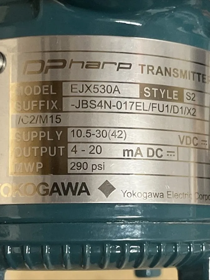 Датчик Yokogawa EJX530A DP HART Transmitter 0-150 PSI w/ HP Manifold Valves