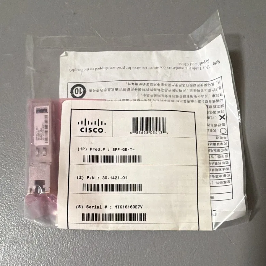 Трансивер Cisco SFP-GE-T 1000Base Transceiver Module RJ45 SFP 30-1421-01 — фото лота 1