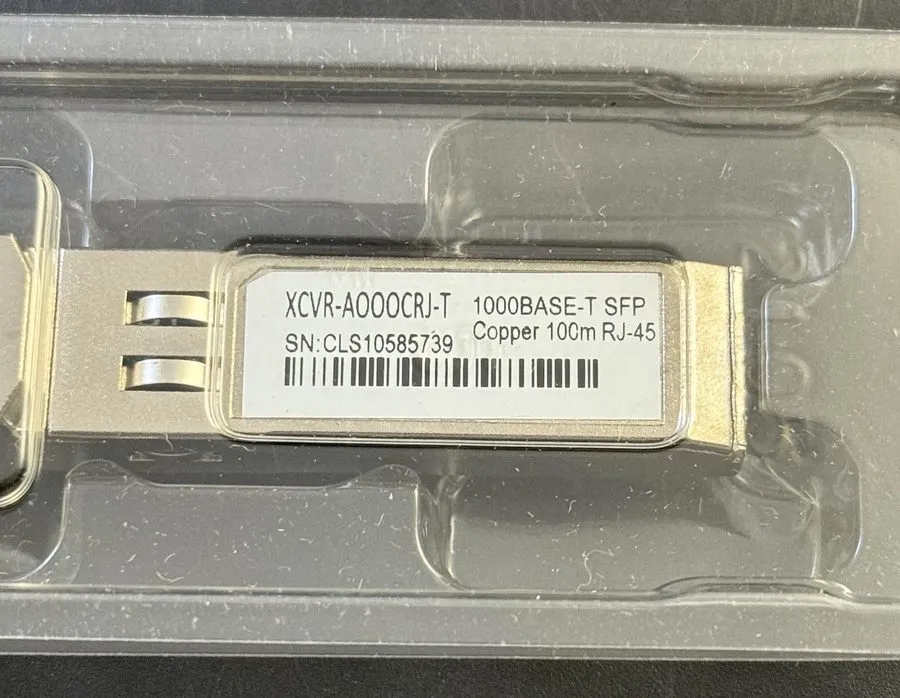 Трансивер XCVR-AO0OCRJ-T 1000Base-TX SFP Transceiver Copper, 100m, RJ-45 D1.2