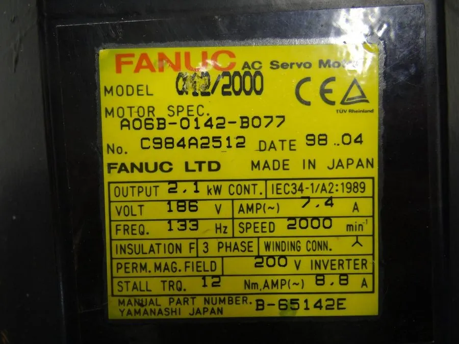 Серводвигатель A06B-0142-B077 FANUC AC Servo Motor
