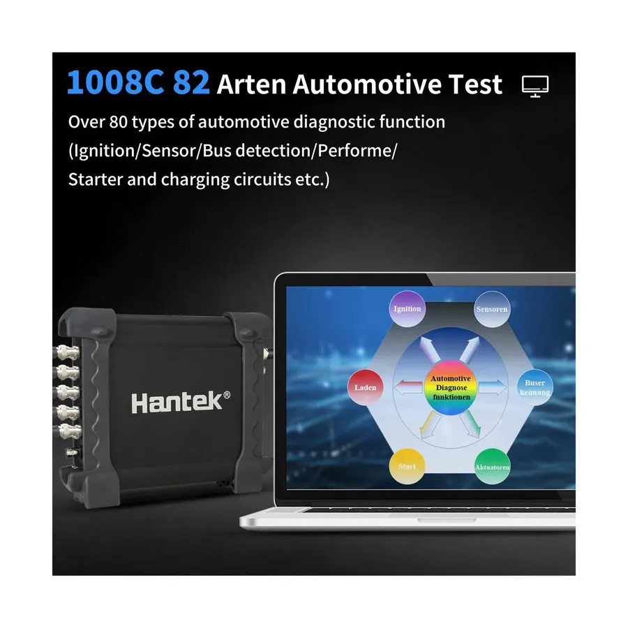 Осциллограф 1008C+HT201+HT30A+HT307 PC USB 8CH Automotive Diagnostic Digital Osc — фото лота 2