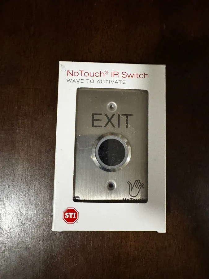 Коммутатор STI NT-SS101-EN Single Gang NoTouch IR Switch Wave To Activate Exit B — фото лота 1