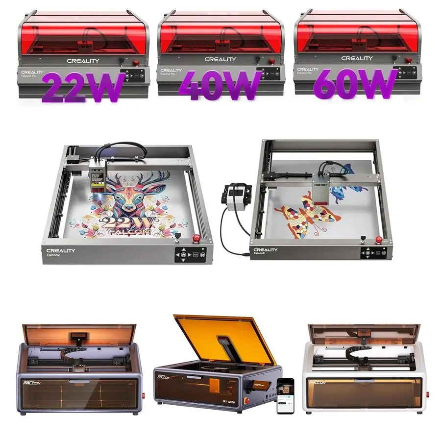 Лазерный гравёр Creality Falcon2 Pro S 22W Laser Engraver, 120000mW Desktop Diod