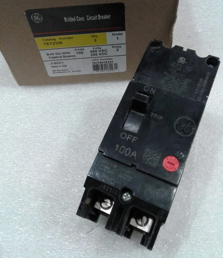 Автоматический выключатель General Electric GE TEY2100 2p 100a 480v Circuit Brea