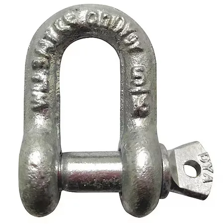 Такелажная скоба Zoro Select 55Ay37 Chain Shackle, 13, 000 Lb, Carbon Steel