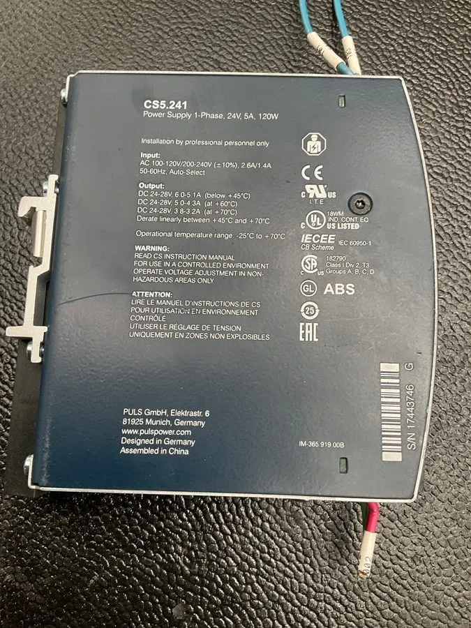 Блок питания PULS DIMENSION CS5.241 DIN Rail Power Supply 24V 5A 120W, 100-240VA