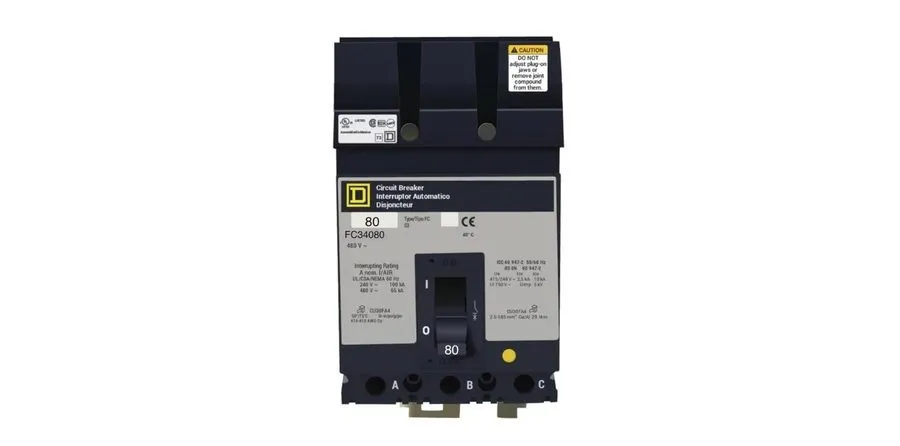 Автоматический выключатель Square D FC34080 80 Amp 3 Pole 480 V Type FC Circuit 