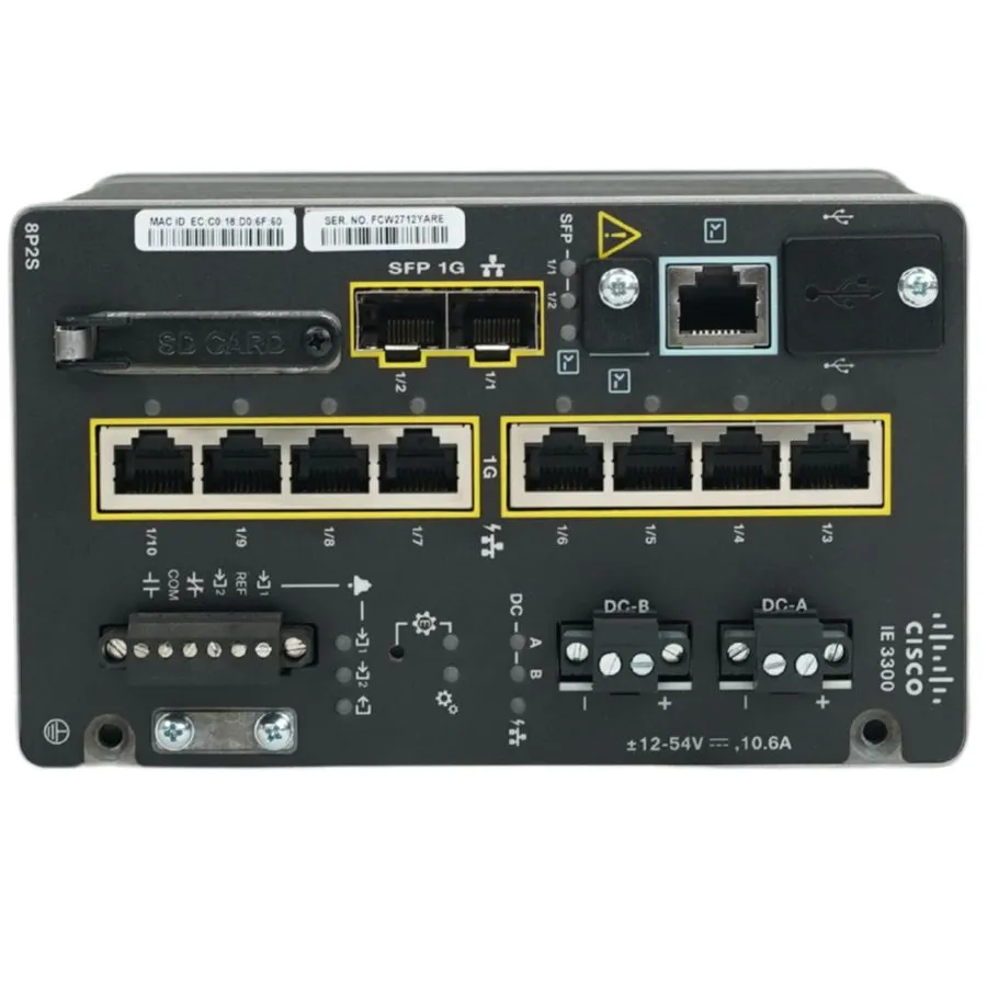 Коммутатор Cisco IE-3300-8P2S-A 8-Port PoE+ Rugged SFP Industrial Switch 2 Year — фото лота 1