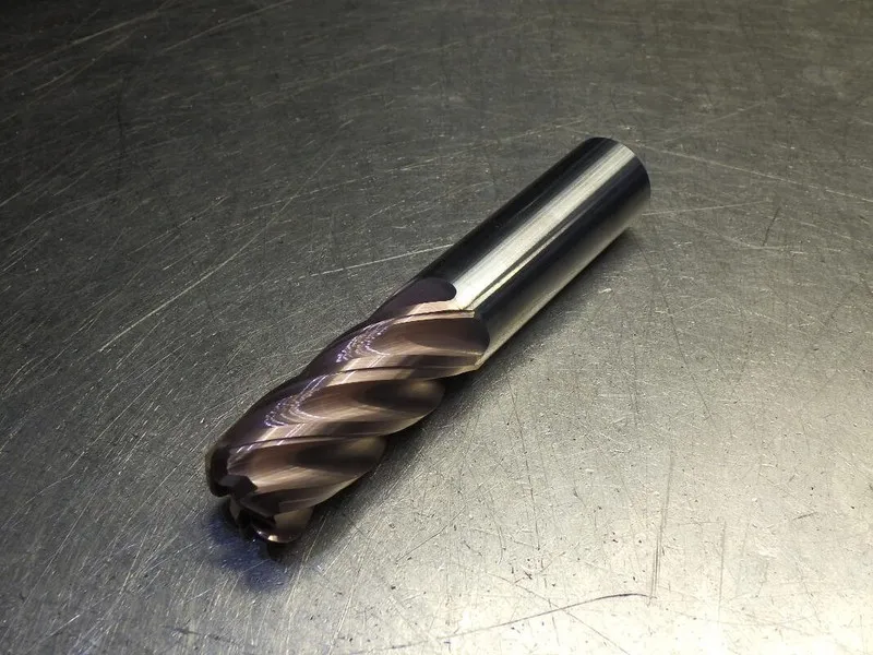 Режущий инструмент Kyocera / SGS 1/4" 6 Flute Carbide Cr Endmill 4" OAL .015 Rad