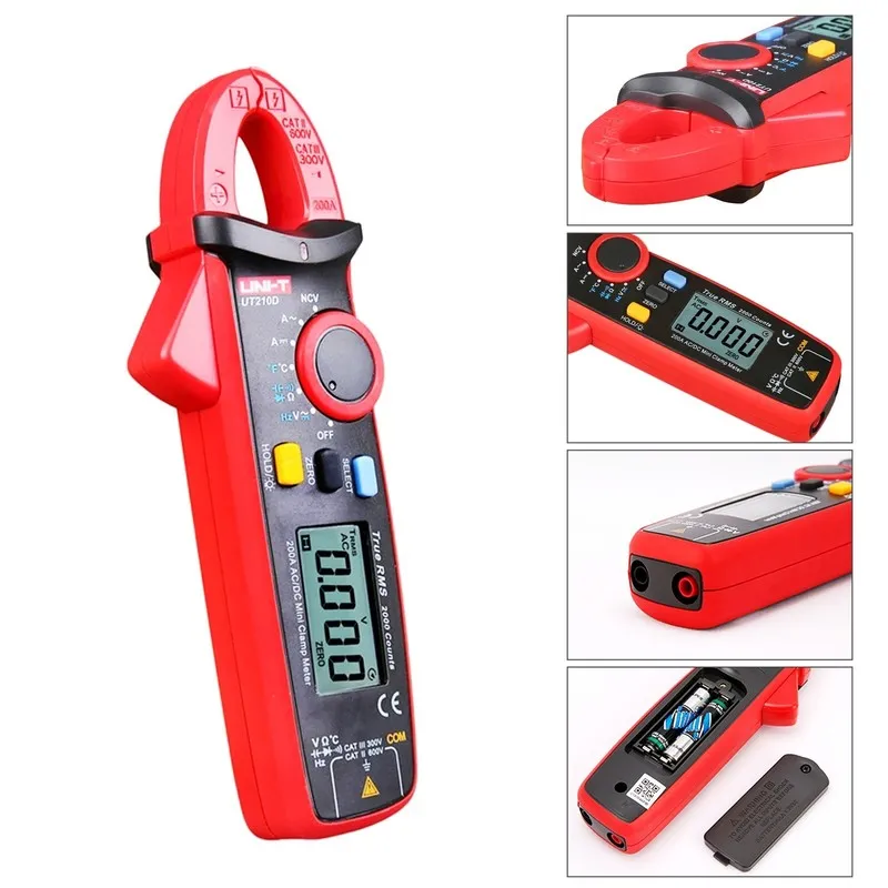 Мультиметр UNI-T UT210D Clamp Meter AC/DC Current Voltage Digital Multimeter Tem