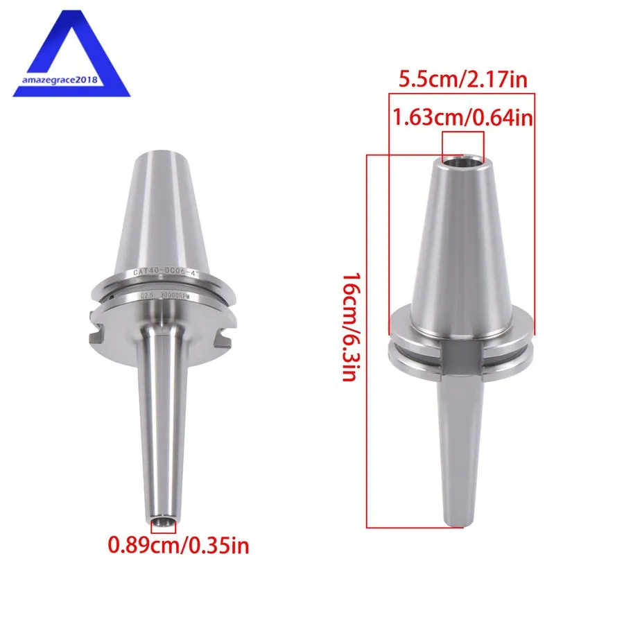 Режущий инструмент Slim Fit Collet Chuck CAT40-DC06 4" Gage Length & Collets 1/8 — фото лота 1