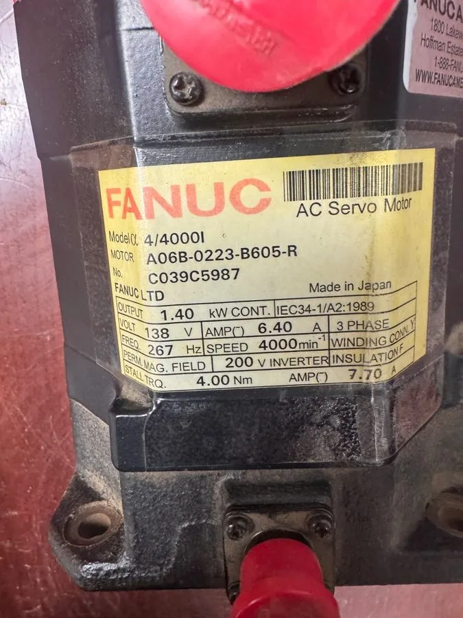 Серводвигатель Fanuc A06B-0223-B605 a 4/4000i AC Servo Motor 138 V 1.4 kW A06B