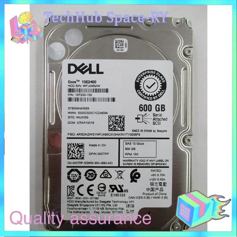 Сервер Dell 0XXTRP ST600MM0069 600GB 10K 12Gbps SAS 2.5 Inch Server Hard Drive