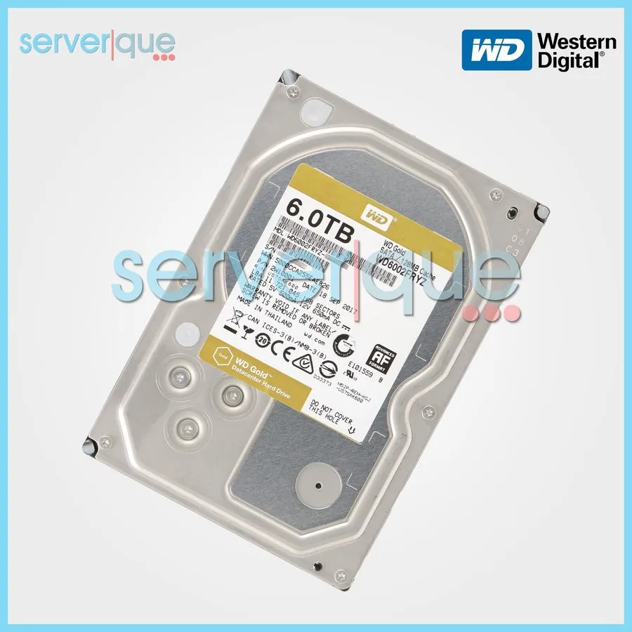 Жёсткий диск Western Digital WD Gold 6TB 7200RPM SATA 3.5" HDD 128MB WD6002FRYZ