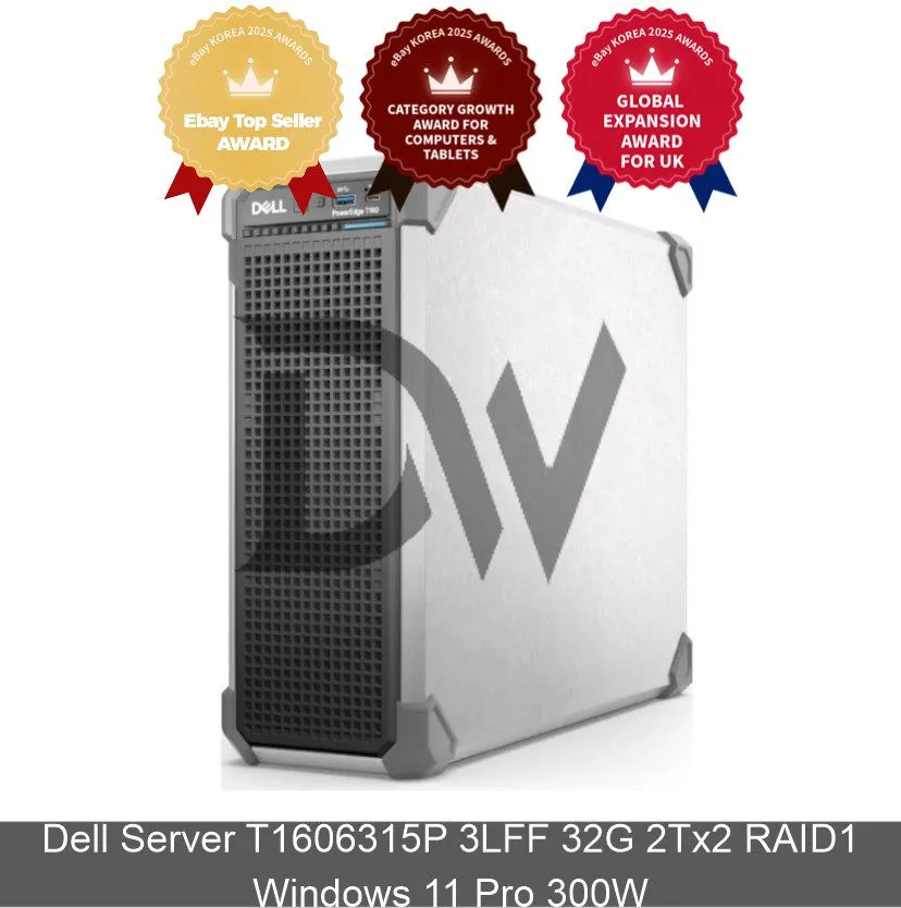 Сервер Dell Server T1606315P 3LFF 32G 4T WIN2025 Standard 300W Server Computer