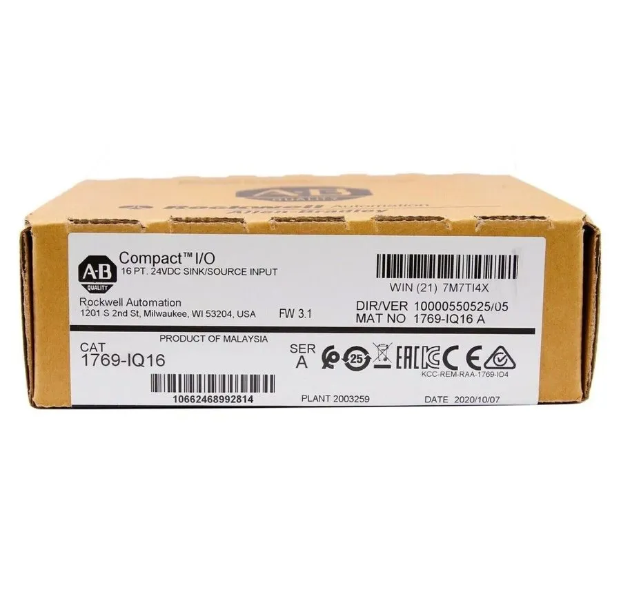 Модуль ввода-вывода ALLEN BRADLEY 1769-IQ16 factory seal Driver sr A 24 vdc 16 p