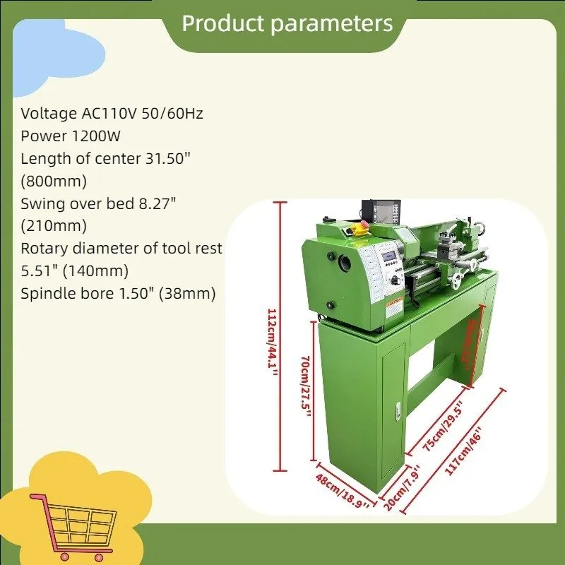 Оборудование ЧПУ 110V 1100W SM-210E Metric/Imperial Precision Instrument Metal L