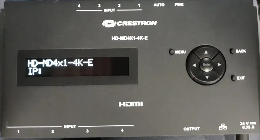 Видеокоммутатор Crestron 4x1 4K HDMI Switcher HD-MD4X1-4K-E