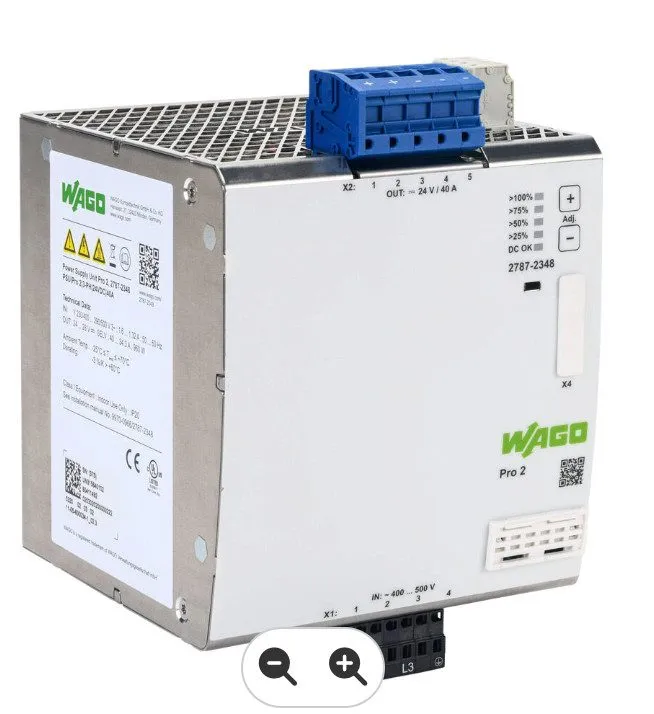 Блок питания WAGO 2787-2348 Pro2 24VDC 40A 3-Phase DIN Rail Power Supply — фото лота 1