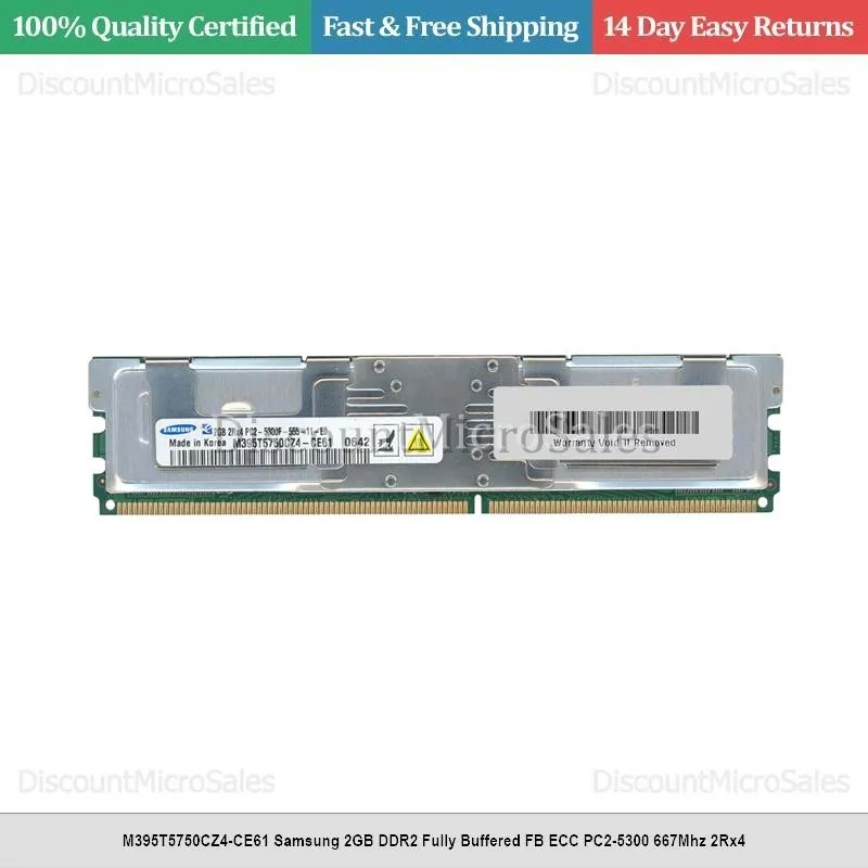 Модуль памяти Samsung 2GB 2RX4 PC2-5300F ECC DDR2-667 (M395T5750CZ4-CE61) 16GB 8