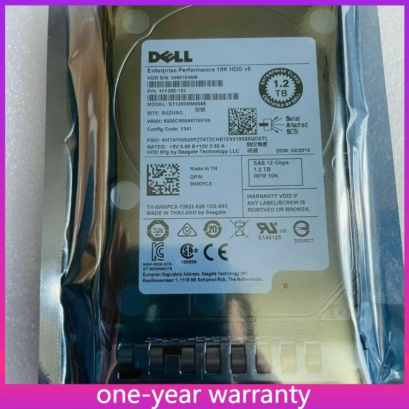 Жёсткий диск Dell 400-AJPD 12Gb/s 1.2TB 10K SAS 2.5" Gen13 Hard Drive — фото лота 1