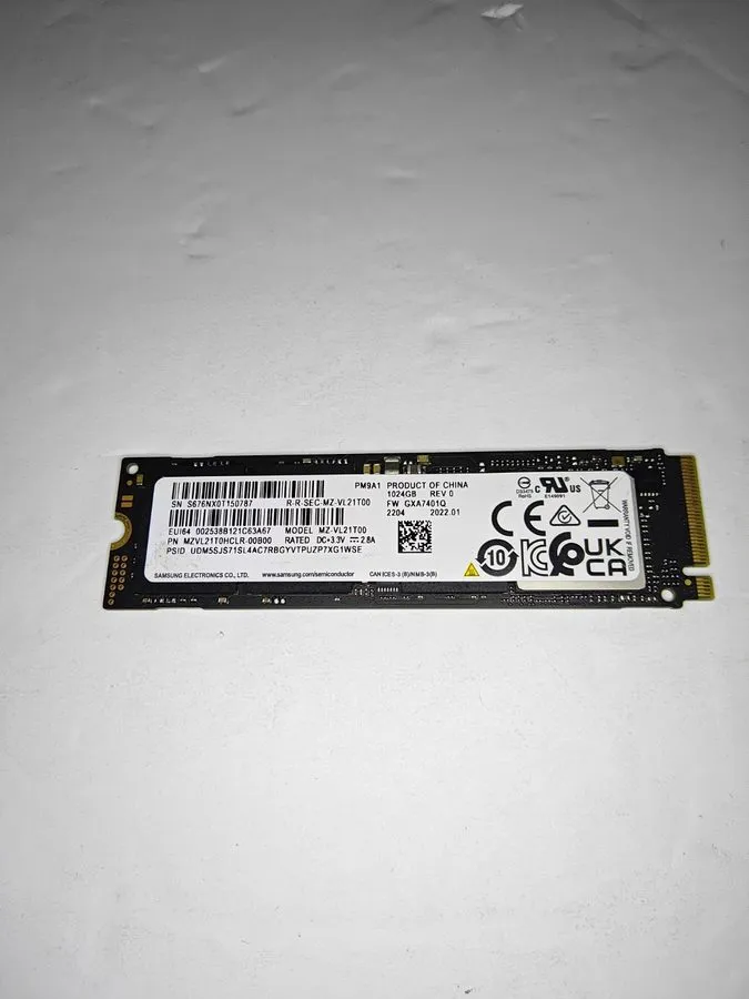 SSD-накопитель Lenovo / Samsung PM9A1 1TB M.2 SSD // SSS0L25197 / 5SS0W79493 //  — фото лота 1