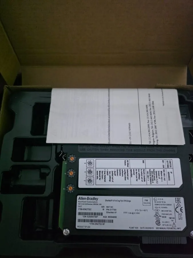 Коммуникационный модуль Allen Bradley 1756-EN2TSC ControlLogix EtherNet/IP Secur — фото лота 1