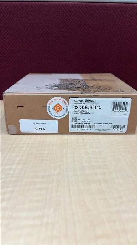Межсетевой экран SonicWALL TZ370 High Availability Firewall Appliance 02-SSC-644
