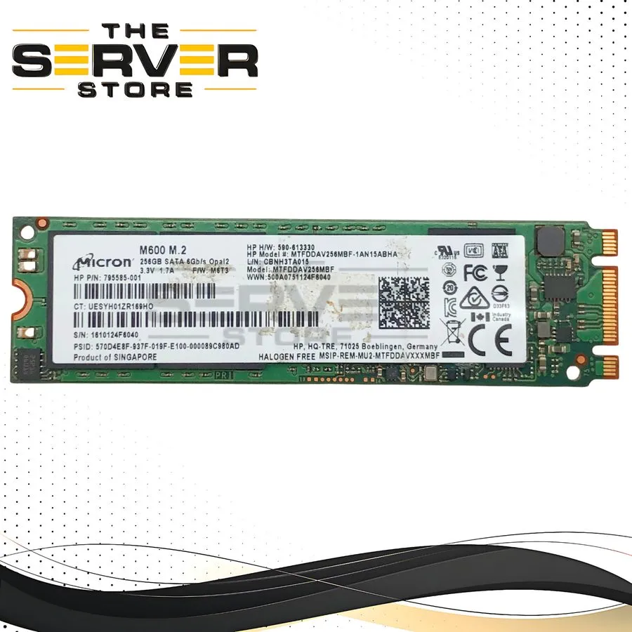 SSD-накопитель Micron 256GB SATA SSD M600 M.2 2280 PCIe MTFDDAV256MBF HP P/N: 79