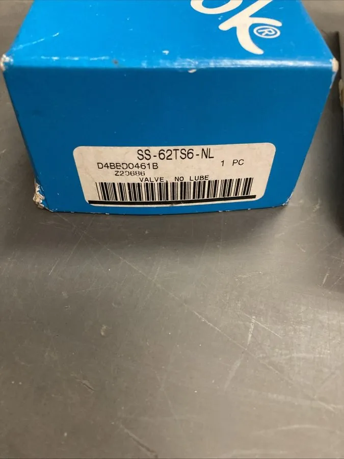 Клапан Swagelok 3/8” Ball Valve SS-62TS6-NL Stainless Steel Tube Fitting U.S.A