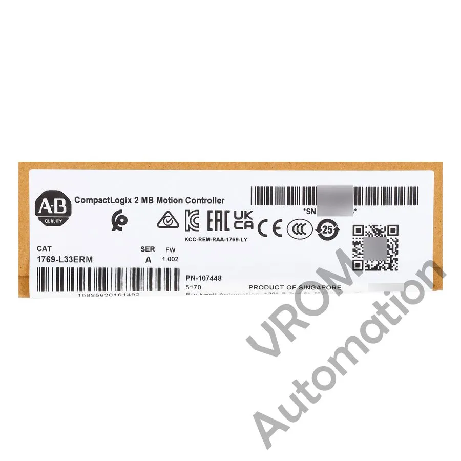 ПЛК Surplus Sealed Allen Bradley 1769-L33ERM /A CompactLogix Processor 5370 ENet