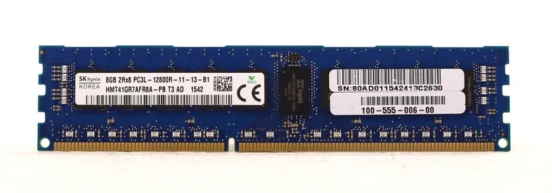 Модуль памяти HYNIX 8GB DDR3 2Rx8 PC3L-12800R 1600MHz HMT41GR7AFR8A-PB ECC REGIS