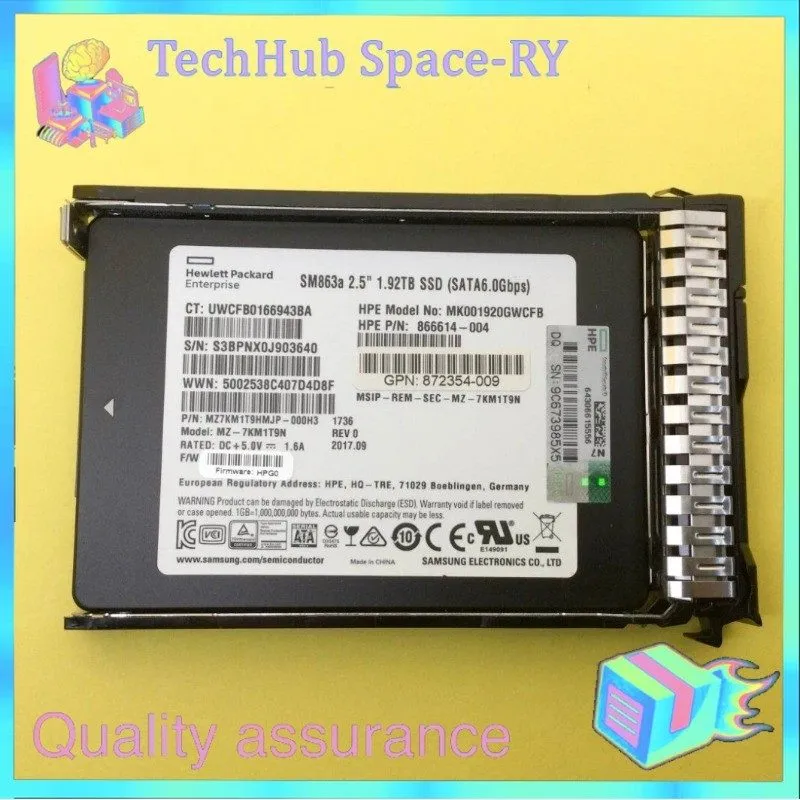 Сервер HPE/Samsung 2.5" 1.92TB SATA 6G G10 Server SSD Replace 875513-B21 875657-