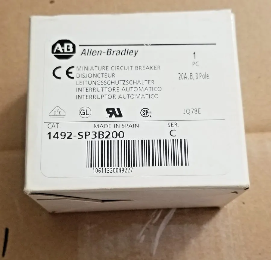 Автоматический выключатель Allen-Bradley 1492-SP3B200 /C Mini Circuit Breaker 20