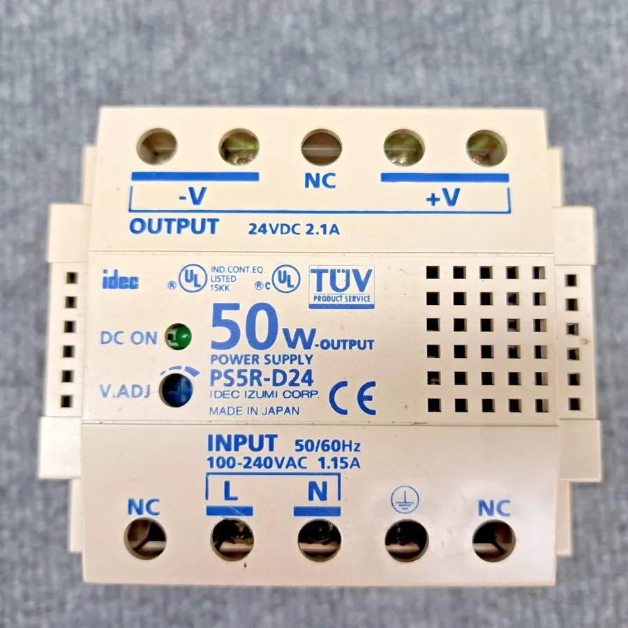Блок питания IDEC PS5R-D24 24VDC 2.1A 50W DIN Rail Switching Power Supply — фото лота 2