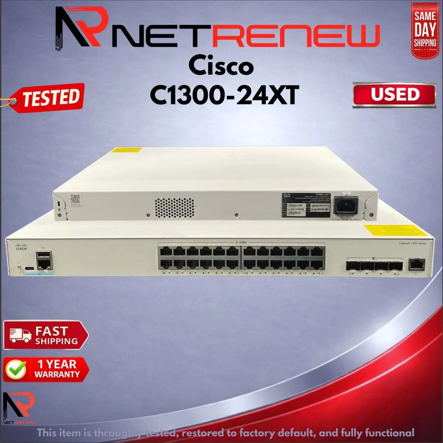 Коммутатор Cisco Catalyst 1300 24-port 10GE, 4x10G SFP+ Shared C1300-24XT
