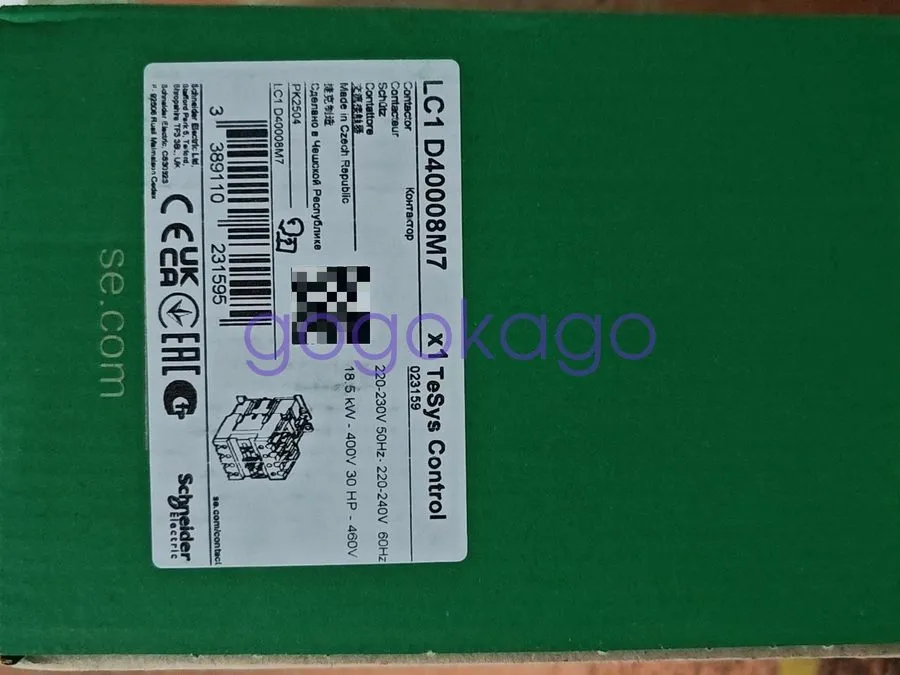 Контактор Schneider Electric LC1D40008M7, LC1D4008 TeSys D Series Contactor 220V