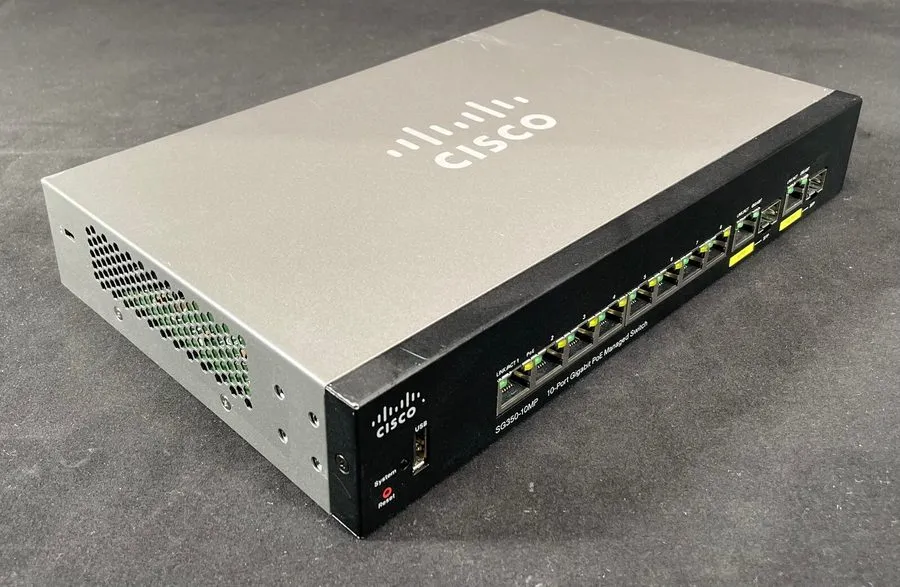 Коммутатор Cisco SG350-10MP 10-port Gigabit PoE+ Managed Switch