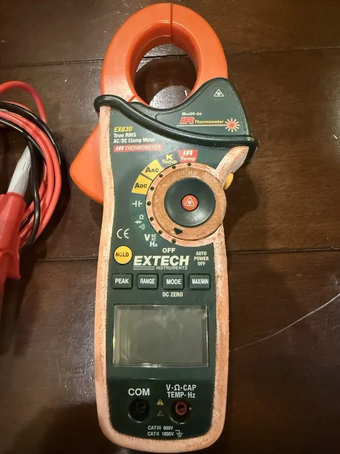 Мультиметр Extech EX830 AC/DC Clamp Meter True RMS 1000A + IR Thermometer Multim