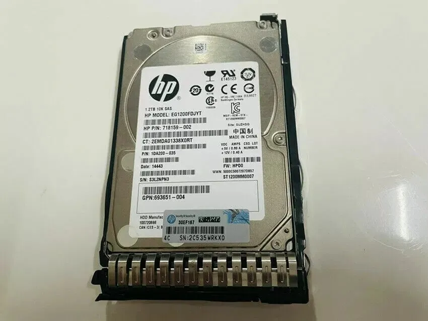 Жёсткий диск HPE 693641-001 697574-B21 697631-001 SAS 1.2TB 2.5''6G 10K SFF Hard