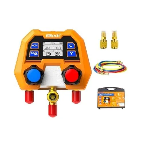 Манометрический коллектор HVAC Digital Manifold Gauge Set DMG-2SE with Hoses & R