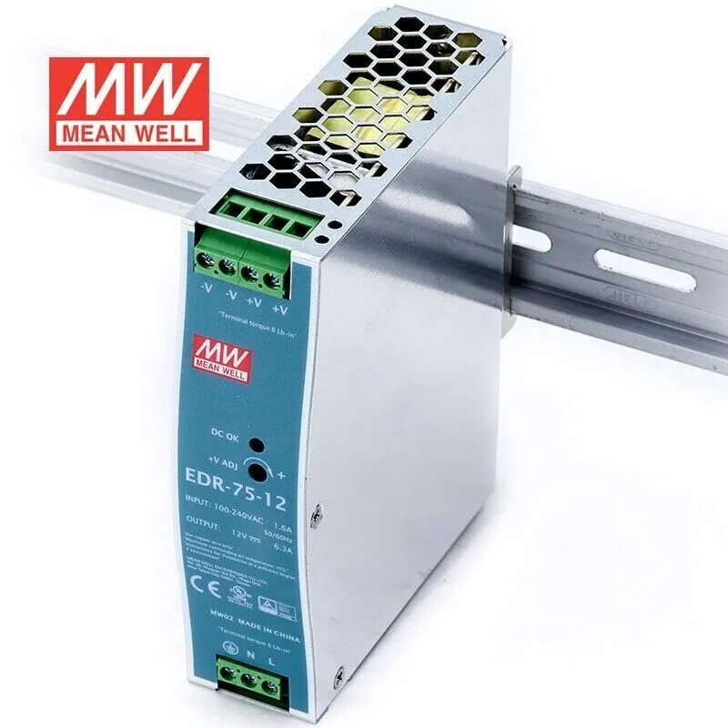 Блок питания Mean Well EDR-75-12 AC/DC DIN Rail Power Supply 75W 12V 6.3A