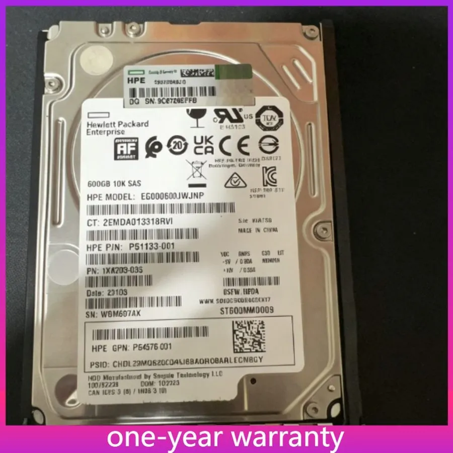 Жёсткий диск HPE 600GB SAS 12G 10K SFF DP HDD EG000600JWJNP ST600MM0009