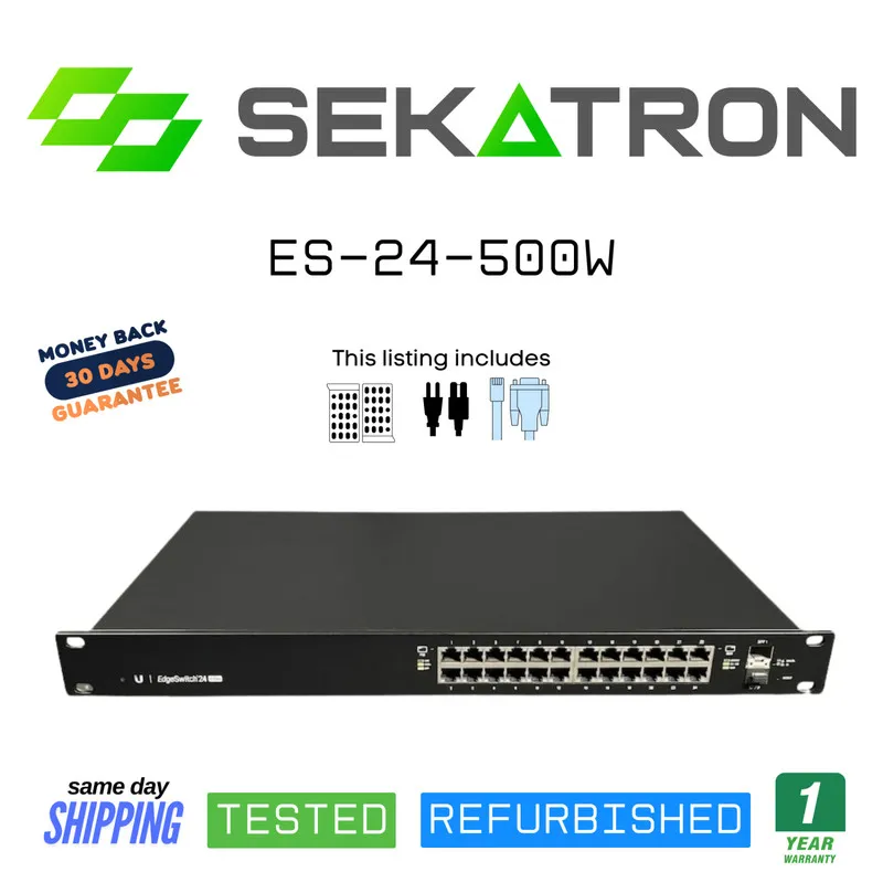 Коммутатор Ubiquiti EdgeSwitch 24 24-Port 500W Managed PoE+ Switch ES-24-500W