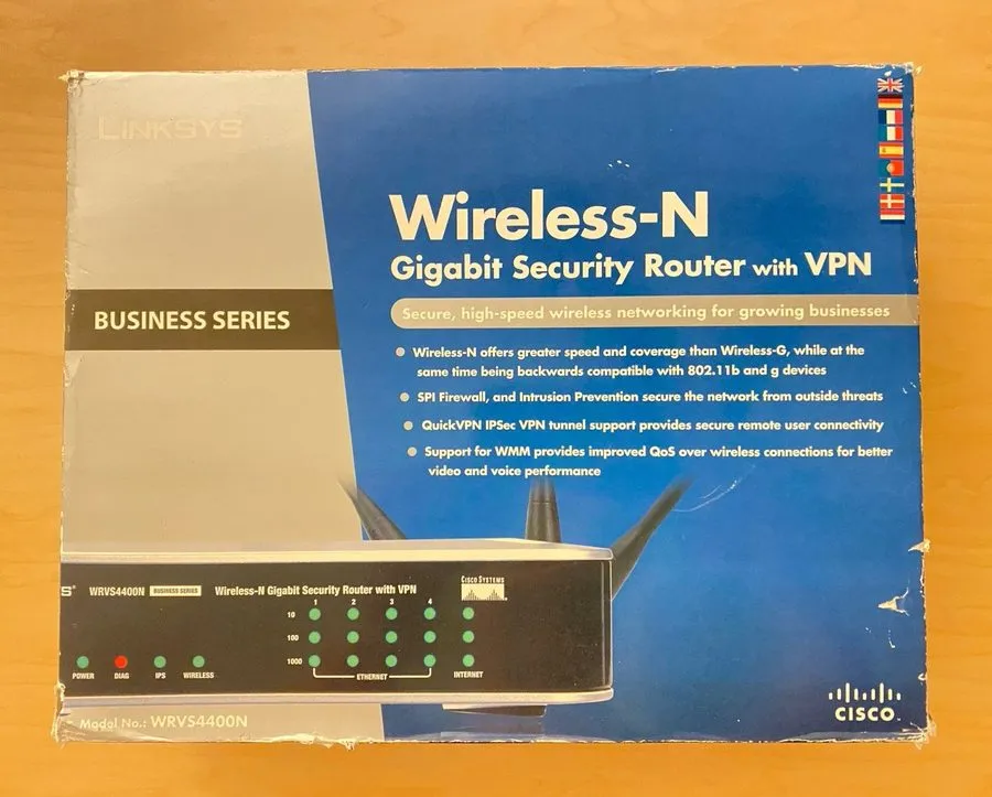 Маршрутизатор Cisco WRVS4400N 4-Port Gigabit Wireless N Router Business Series L