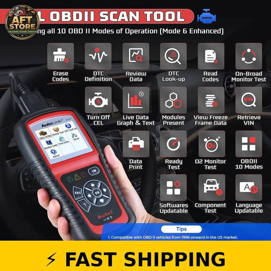 Диагностический сканер Autel AutoLink AL519 OBD2 Scanner, OBDII & CAN Car Diagno