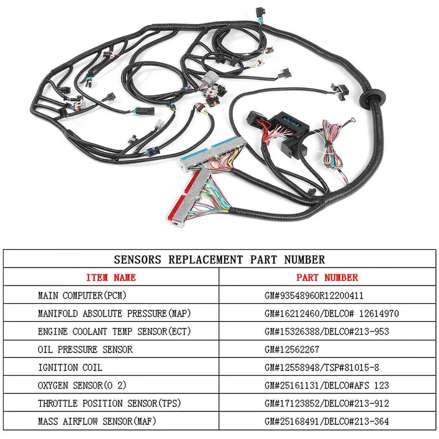 Жгут проводов Wiring Harness Stand Alone LS1-4L60E Fit LS SWAPS BC 4.8 5.3 6.0 1 — фото лота 2